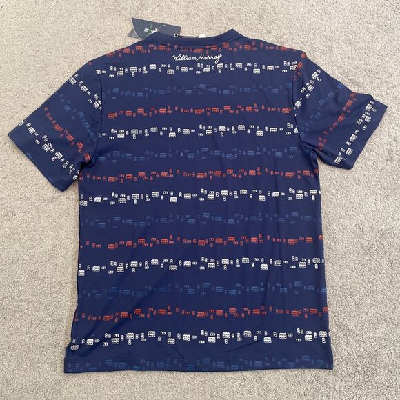 William Murray Shirt Mens Medium Golf Beer Can Print Sud And Stripes NWT NEW - Picture 5 of 8